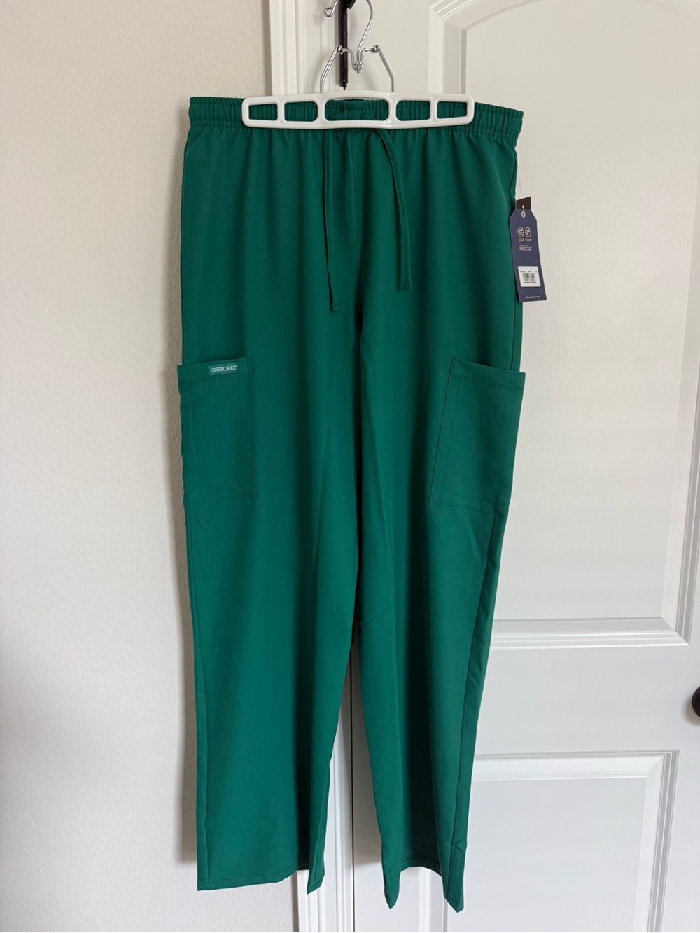 Men's Cherokee Workwear Hunter Green Drawstring Scrub Pants